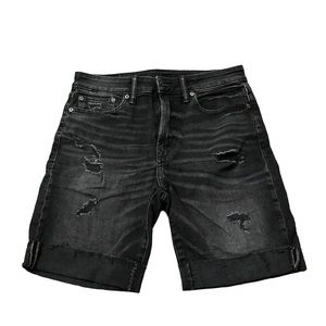 American Eagle Airflex+ Denim Black Jorts Size 30